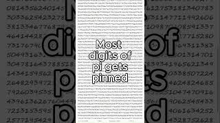 Most Digits Of Pi Gets Pinned [upl. by Nosemaj]