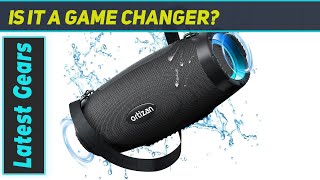 Ortizan M8 Bluetooth Speaker Review  Powerful Sound Waterproof and LED Light Show [upl. by Ettenuj]