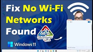 How To Fix No WiFi Networks Found But WiFi Is Turned On  WiFi Not Showing in Window 11 [upl. by Beck498]