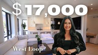 17000month WEST LOOP Chicago Apartment  Full Tour [upl. by Phedra]