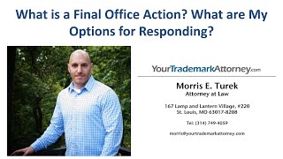 Final Office Action  What is a Final Office Action and What are the Options for Responding [upl. by Nicoli]