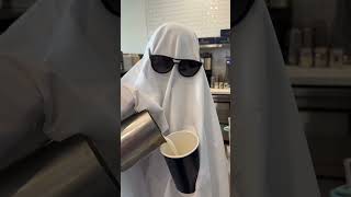 JUMP SCARE ⚠️ ghosts halloween donutshop donut vegas spookyseason barista [upl. by Evangelist]