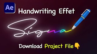 After Effects ✏️ Handwriting Text Reveal Animation  Tutorial 2024 [upl. by Gilberte]