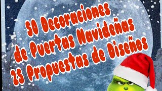 50 Decoraciones para Puertas Navideñas 25 Diseños RESUMEN [upl. by Eindys]