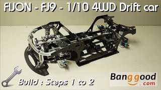 FIJON FJ9 110 4WD ２WD ドリフトカー 4ＷＤにボディ仮載せし ジャイロ付けて 追走 RWD DRIFT RC [upl. by Petes798]