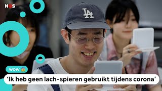 Japanners krijgen lachles na lang dragen van mondkapjes [upl. by Spragens]