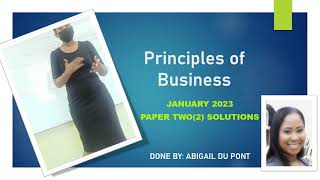 Principles of Business CSEC January 2023 Solutions Paper 2 Part 1 [upl. by Enidan]