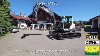 Terex TC 125 Kettenbagger DEMO  Lang Machinery [upl. by Inol19]