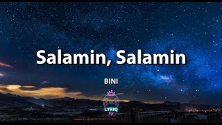 Salamin Salamin BINI Lyrics Video [upl. by Lemuel]