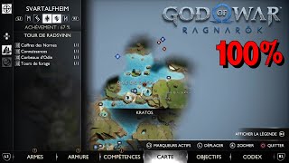 TOUR DE RADSVINN  TOUS LES COLLECTIBLES  CORBEAUX  COFFRES  SVARTALFHEIM  GOD OF WAR RAGNAROK [upl. by Eiuol68]