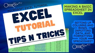 Microsoft Excel Tutorial  Making a Basic Spreadsheet in Excel [upl. by Idden]