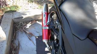 Ninja 250R  Musarri Screaming Demon Slip on Exhaust [upl. by Enileuqcaj]