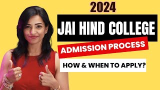 JAI HIND COLLEGE ADMISSION PROCESS 2024  ENTRANCE EXAM  MINIMUM PERCENTAGE REQUIRED [upl. by Elades]