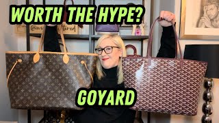 GOYARD ARTOIS VS LOUIS VUITTON NEVERFULL  IN DEPTH REVIEW AND COMPARISON [upl. by Acsot521]