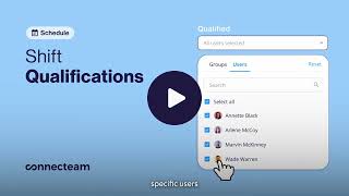Connecteam  Job Schedule  Shift Qualification [upl. by Dlawso]