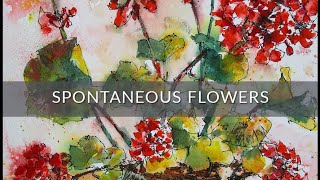 Spontaneous Flowers  Watercolor Lesson with Karlyn Holman [upl. by Tillman]