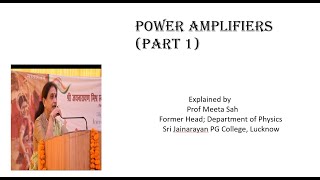 Power Amplifiers classA class B class C Class AB classification differences [upl. by Lucey622]