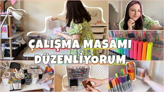 ÇALIŞMA MASAMI DÜZENLİYORUM  Kalem düzeni  Yeni organizer  maker kalem [upl. by Milburn]