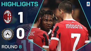 MILANUDINESE 10  HIGHLIGHTS  Chukwueze wins it for Milan  SERIE A 202425 [upl. by Crotty]