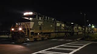 Norfolk Southern Manifest Train 5 Engines Downtown Augusta Ga [upl. by Albie]