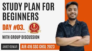 Study Plan for Beginners in SSC Exams  Day 3  SSC CGLCHSLMTSCPO  by AIR 416 in SSC CHSL 2023 [upl. by Renato]