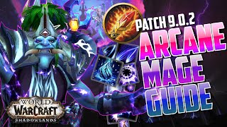 ARCANE MAGE GUIDE 90  Best rotation covenants legendaries and talents in Shadowlands [upl. by Naahs]