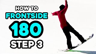 How to snowboard spin trick tips  Front side 180  Step 3 [upl. by Eustashe]