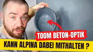 Alpina BetonOptik vs toom Baumarkt Beton Effektfarbe [upl. by Annairoc]