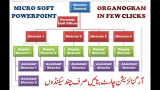 Creating Organogram in MS PowerPoint  Create Org Hierarchy  CompuTrics Mania [upl. by Siaht601]