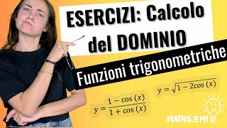 ESERCIZI calcolo del DOMINIO di funzioni trigonometriche [upl. by Yznyl]