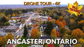 🌳 Soaring Above Ancaster Ontario  Breathtaking 4K Drone Views 🚁🍁 [upl. by Ardnosal422]