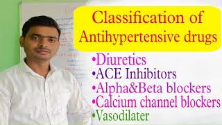 Antihypertensive drugs Classification Antihypertensive drug Pharmacology  Hypertension medicine [upl. by Solis]