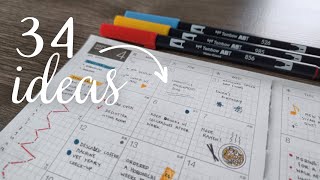 34 Ways to Use the Monthly Pages of Your Planner  bonus sidebar ideas [upl. by Doone]