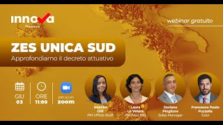 Webinar  ZES Unica Sud approfondiamo il decreto attuativo [upl. by Broadbent]