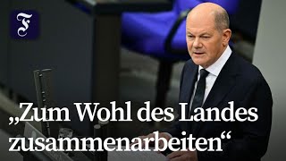 Scholz gibt Regierungserklärung ab [upl. by Mcmaster]