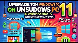 How to upgrade from windows 10 to windows 11 on an unsupported pc without data loss [upl. by Hoopen]