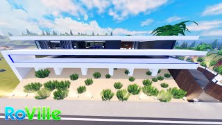 Modern Bel Air Mansion  Home Tour With House Code  Roblox RoVille [upl. by Atinrehs]