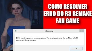 COMO TIRAR O ERRO DX12 DO RESIDENT EVIL 3 REMAKE FAN GAME TUTORIAL [upl. by Atilehs]