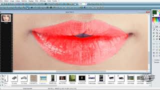 tuto photofiltre 7 changer la couleur des levres [upl. by Dnomzed]