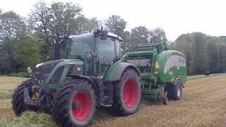 Presse enrubanneuse Mchale fusion Vario avec un fendt 514 vario [upl. by Taggart326]