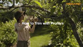 How to use pruners  Fiskars [upl. by Aromat589]