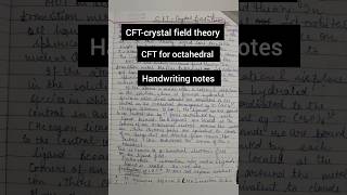 CFT crystal field theorychemistry shorts [upl. by Eeryn939]