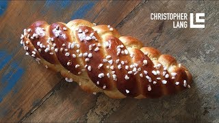 Spindelzopf mit 5 Strängen flechten  Brioche Striezel Anleitung  Christopher Lang BrotSommelier [upl. by Galatia741]