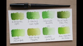 Sap Green Watercolour Comparison  Pans Tubes Concentrates [upl. by Mayer]