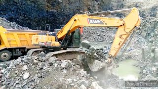 SANY excavator loding treck and Tata prima LX 3530k loding depar [upl. by Ybur]