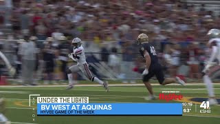 HyVee Game of the Week for Sept 6 BV West vs Saint Thomas Aquinas [upl. by Siriso276]