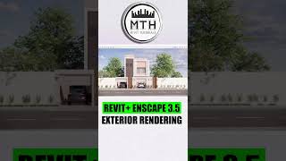 Revit  Enscape 35 Exterior Rendering shorts [upl. by Claudianus]