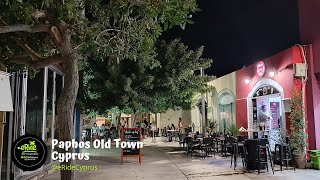 Cyprus Paphos Old Town night walk [upl. by Glaab38]