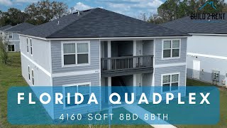 Build 2 Rent Florida Quadplex 4plex  New Construction  4160 SQFT 8 BD 8 BTH  Build2Rentcom [upl. by Bathulda]