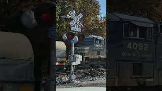 Norfolk Southern Train w Mid DPU Rolling Through Burnside KY norfolksouthern railroad train [upl. by Lyj156]